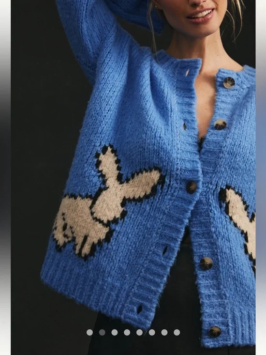 NWT Maeve Bunny Slope Cardigan Sweater - Picture 2 of 10